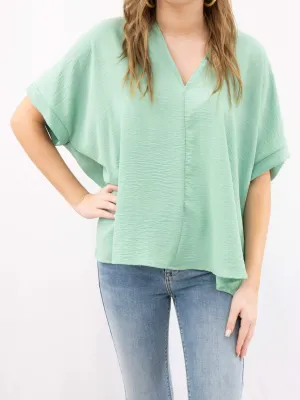 Oversized V Neck Blouse