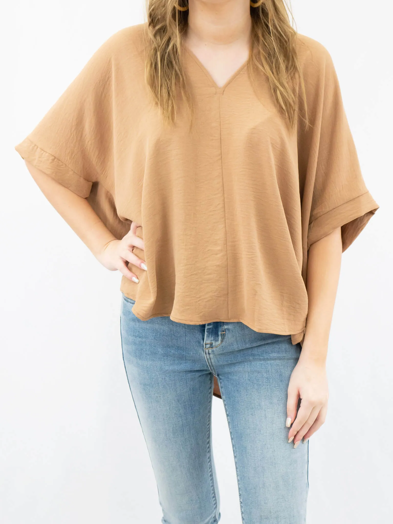 Oversized V Neck Blouse