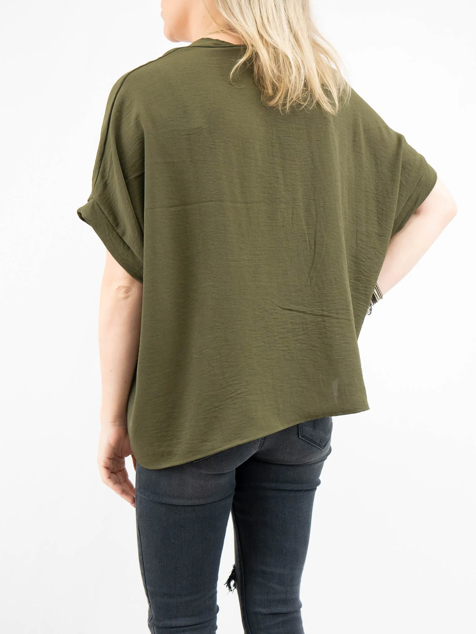 Oversized V Neck Blouse