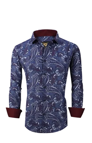 PREMIERE SHIRTS: BLUE PAISLEY