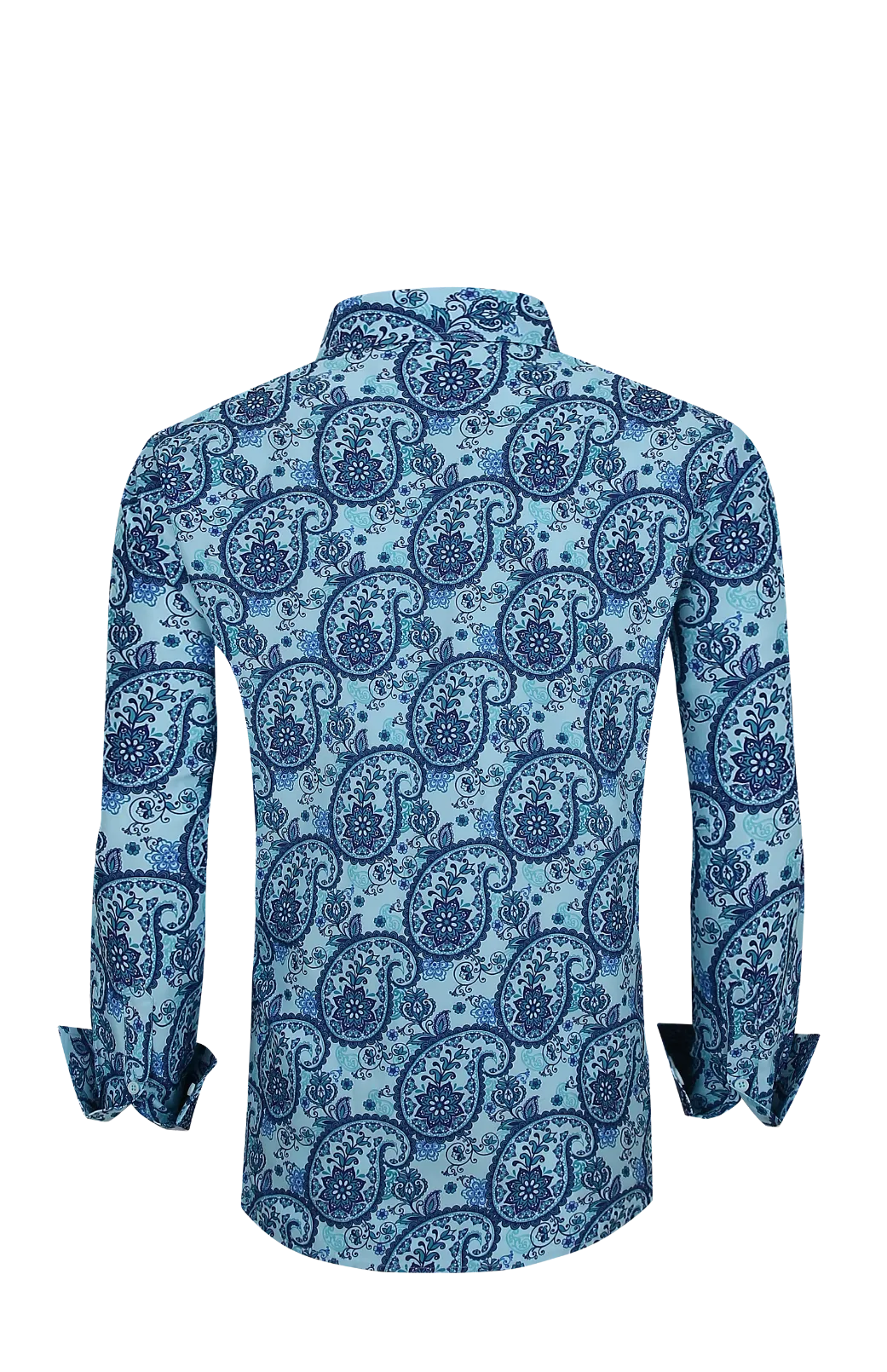 PREMIERE SHIRTS: TEAL BLUE PAISLEY