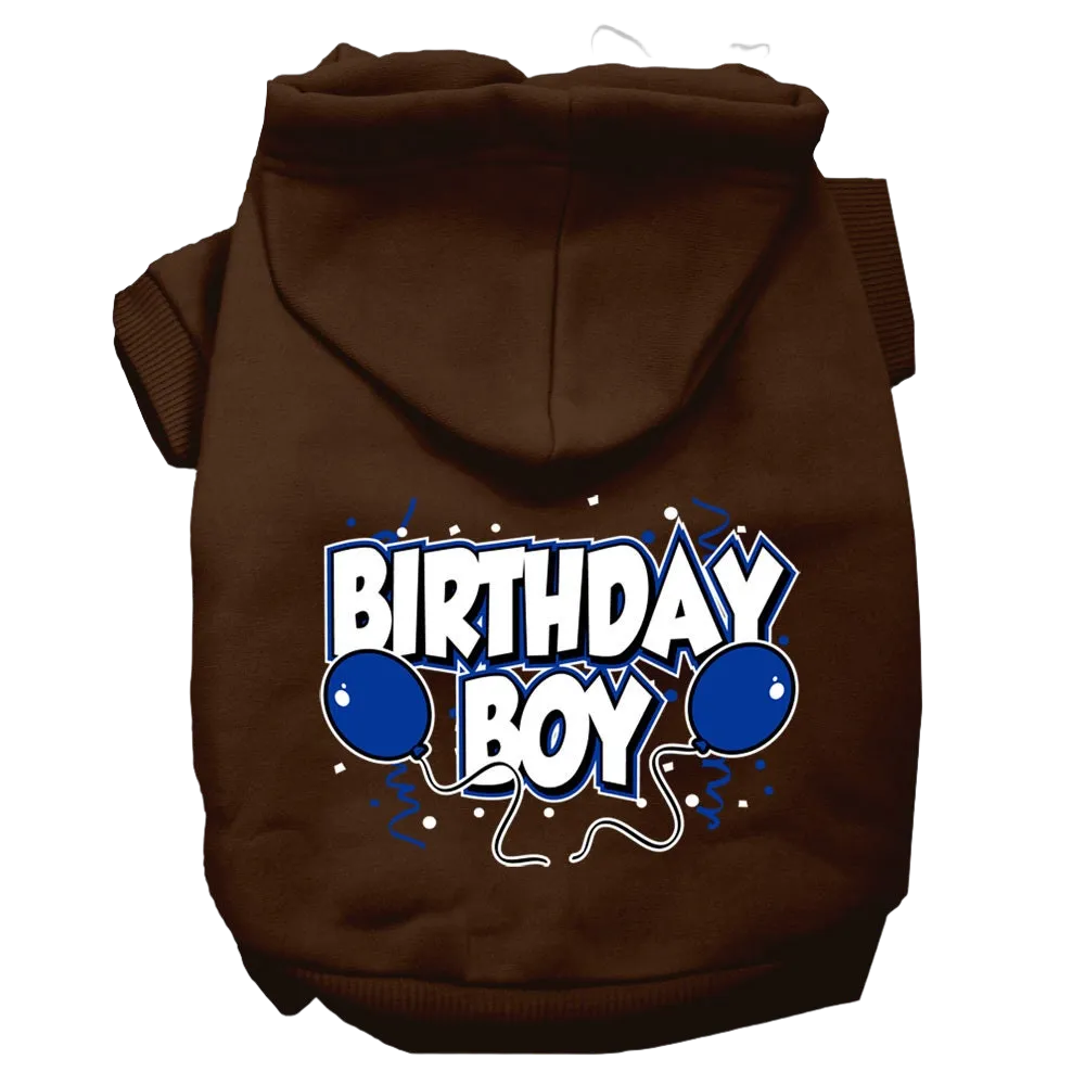 "Birthday Boy" Screen Printed Hoodie for Dogs & Cats - Soft and Warm Pet Apparel