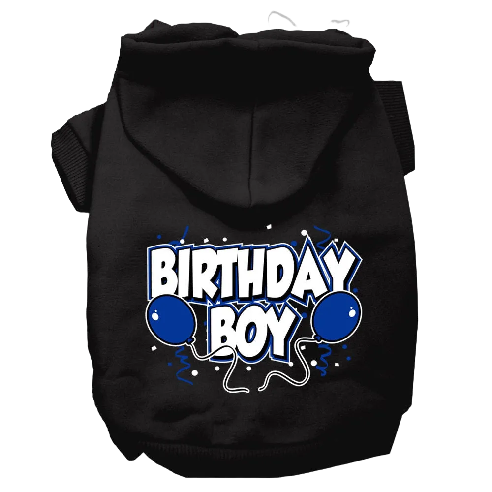 "Birthday Boy" Screen Printed Hoodie for Dogs & Cats - Soft and Warm Pet Apparel