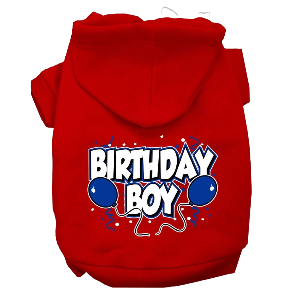 "Birthday Boy" Screen Printed Hoodie for Dogs & Cats - Soft and Warm Pet Apparel