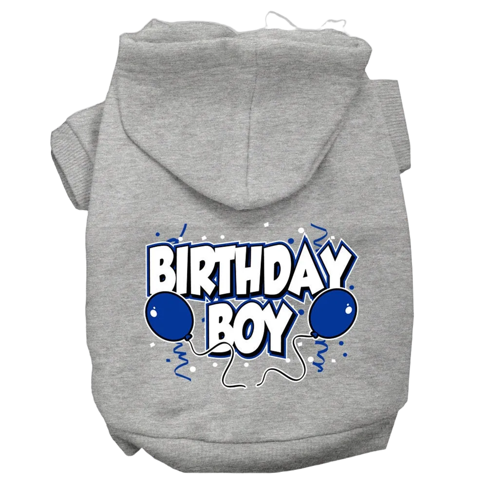 "Birthday Boy" Screen Printed Hoodie for Dogs & Cats - Soft and Warm Pet Apparel