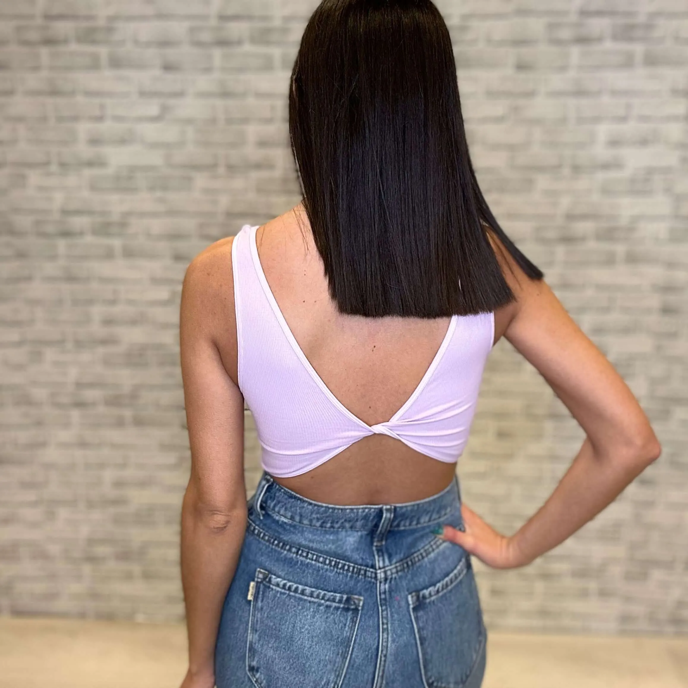 Reversible Twist Bra Top - Fair Orchid