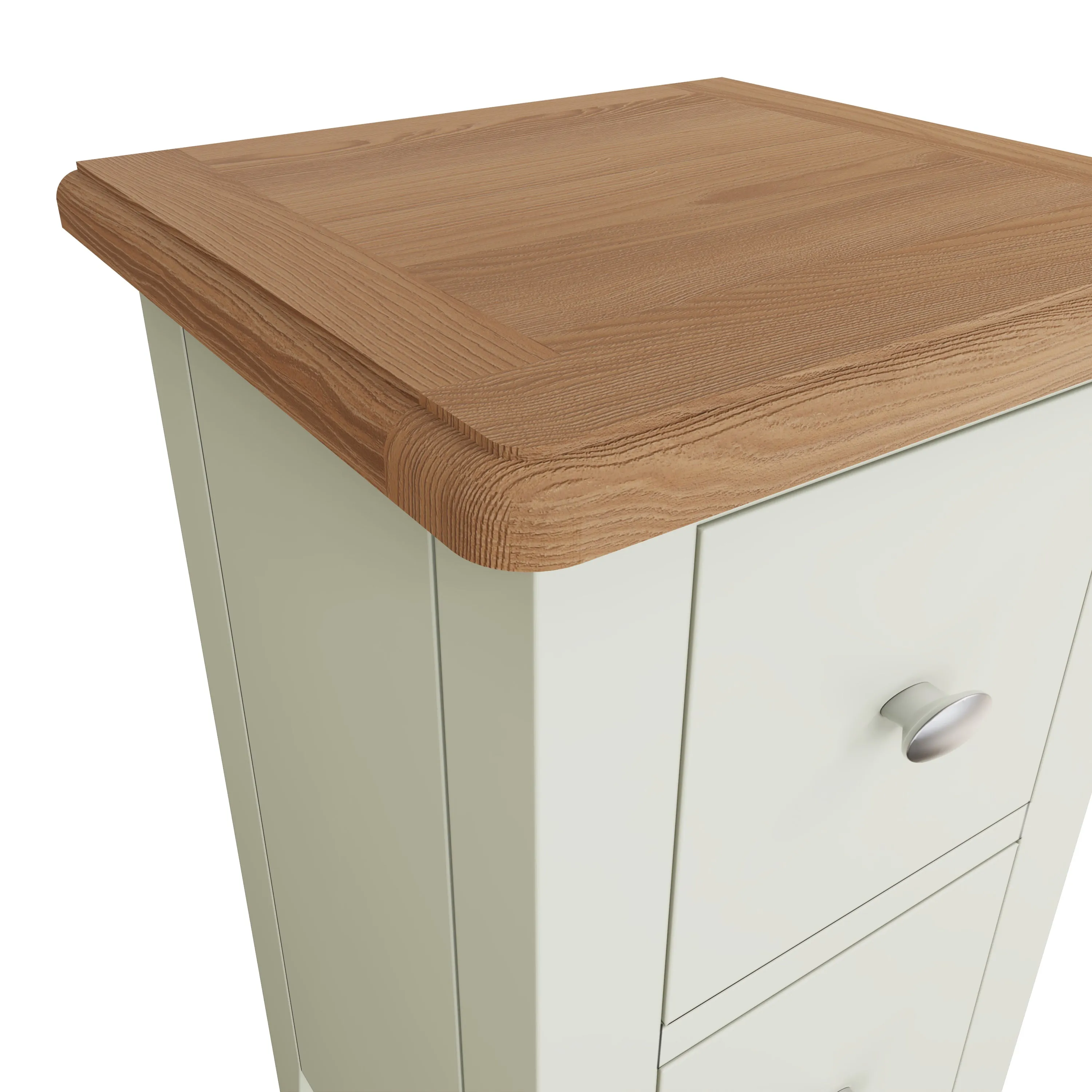 Salisbury Pure White Bedside Table with 2 Drawers 35 x 32 x 58 cm