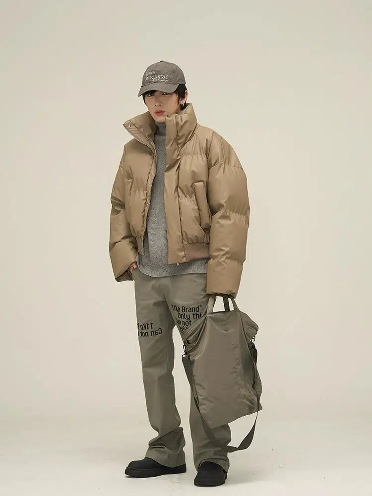 Short Stand Collar Puffer Jacket
