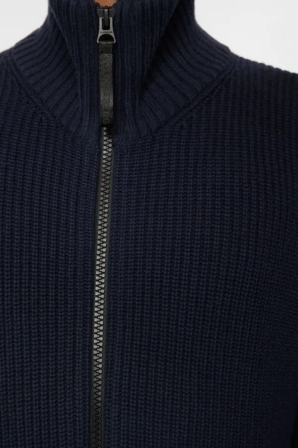 Skyler Wool Blend Zip Cardigan