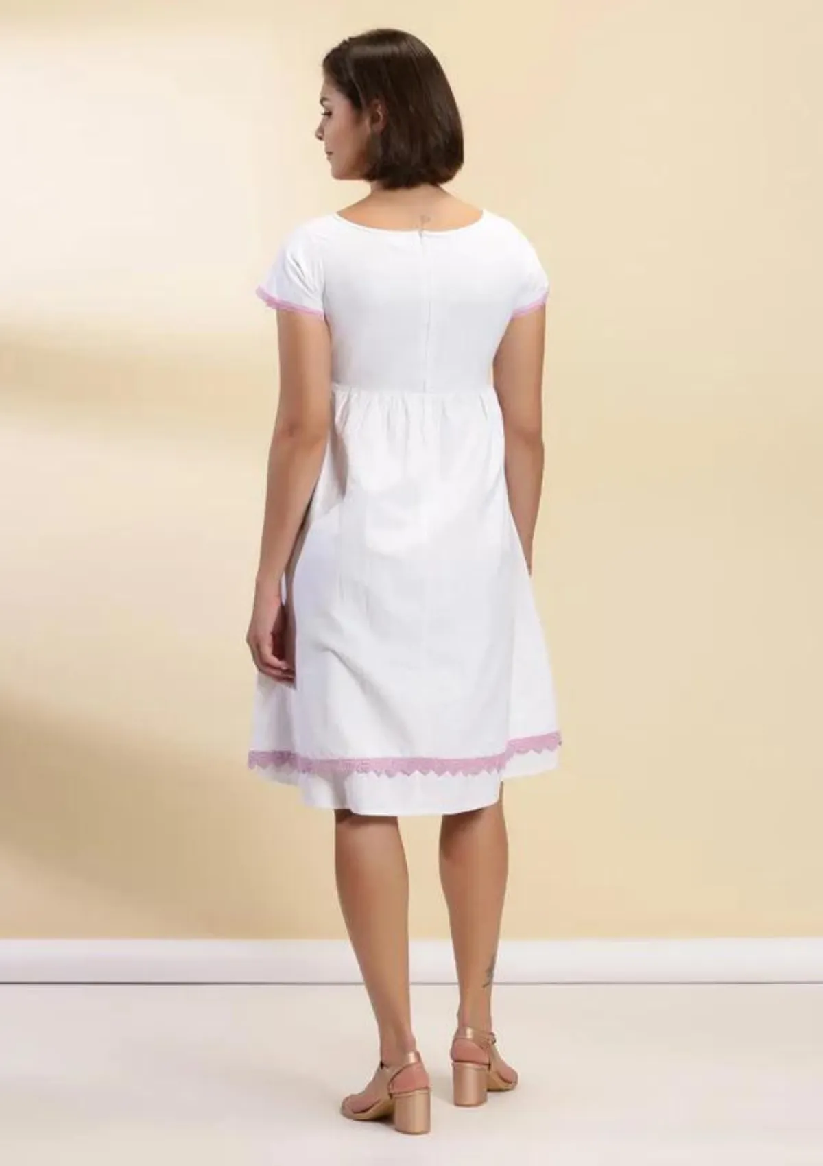 Snow White - Petal Sleeve Empire Dress