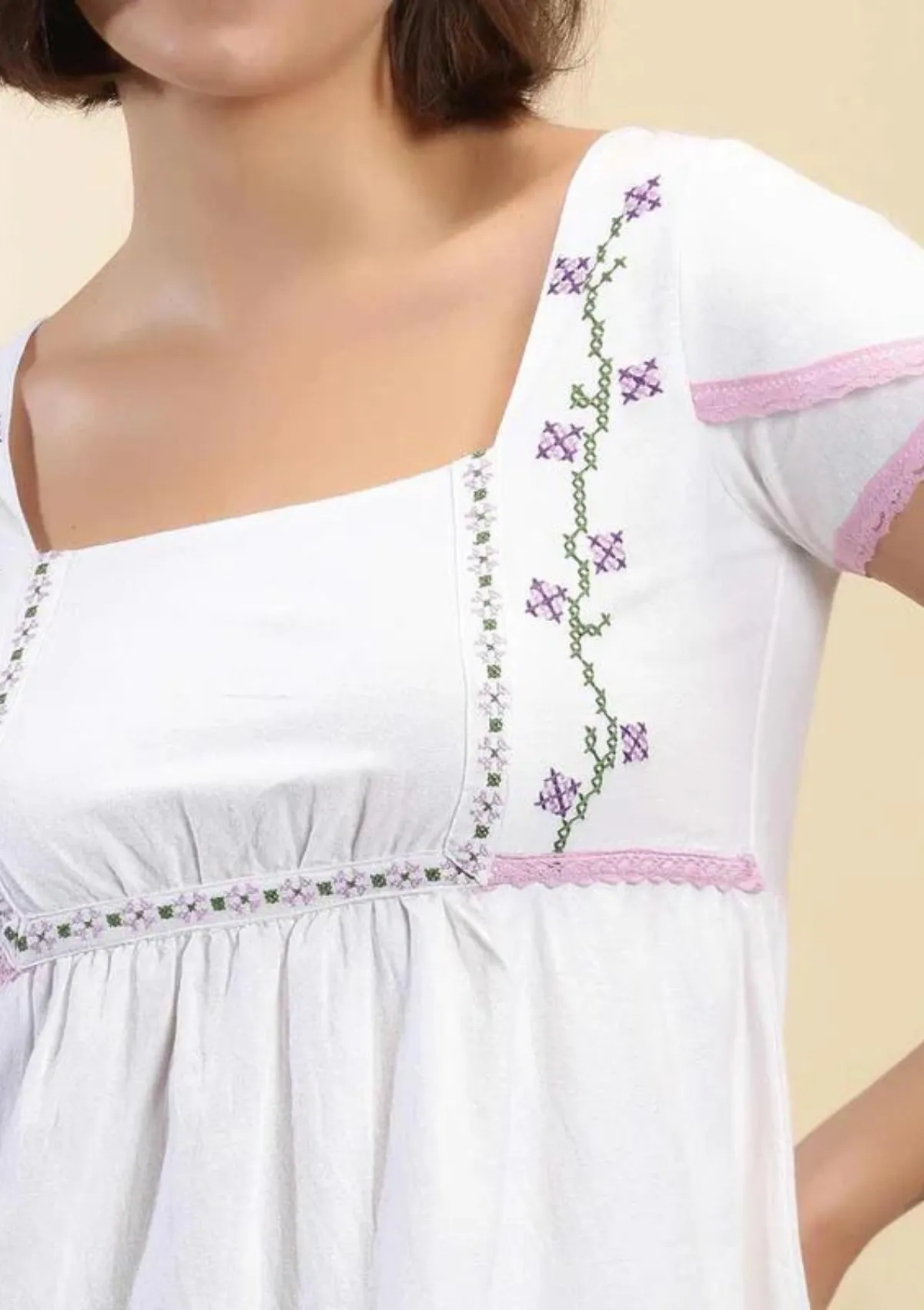 Snow White - Petal Sleeve Empire Dress