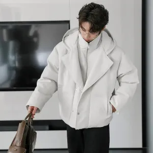 Stand Collar Hooded Two-piece Jacket