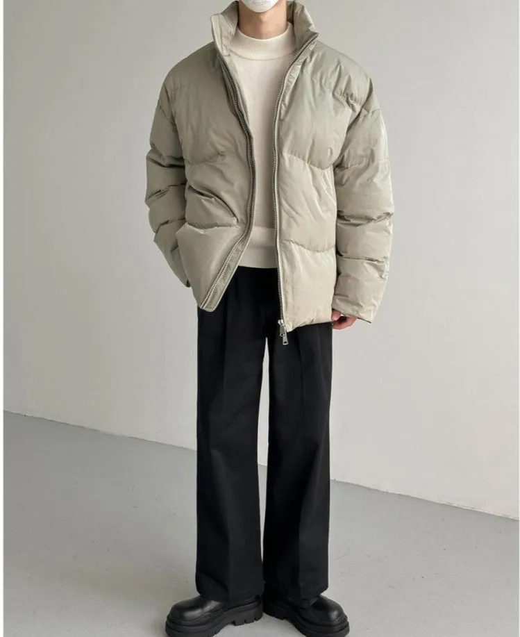 Stand Collar Zipper Cotton Cotton Jacket