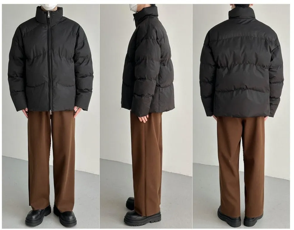 Stand Collar Zipper Cotton Cotton Jacket