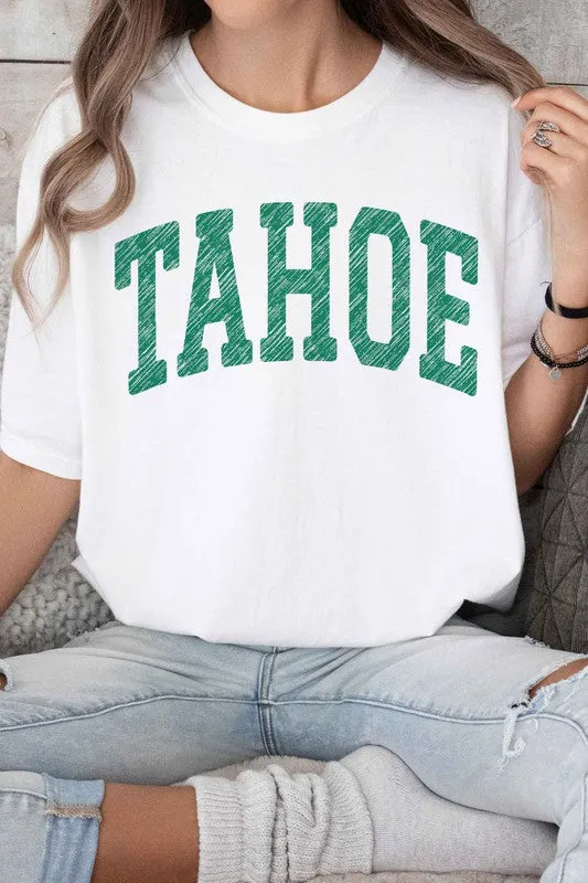 Tahoe California Nevada Oversized Graphic Tee