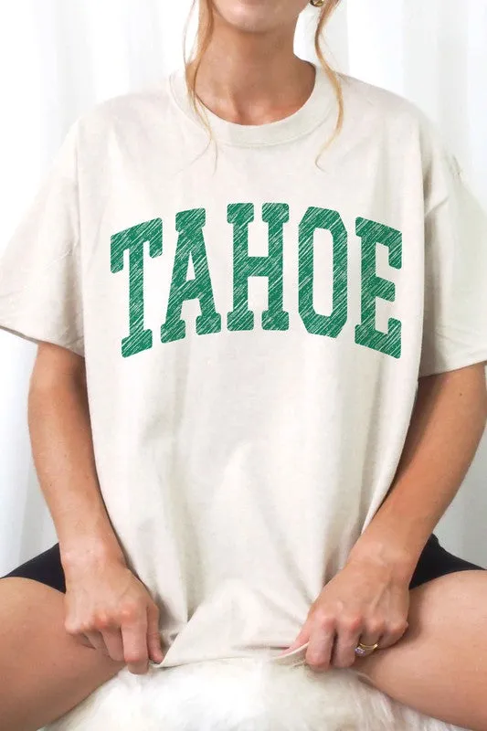 Tahoe California Nevada Oversized Graphic Tee