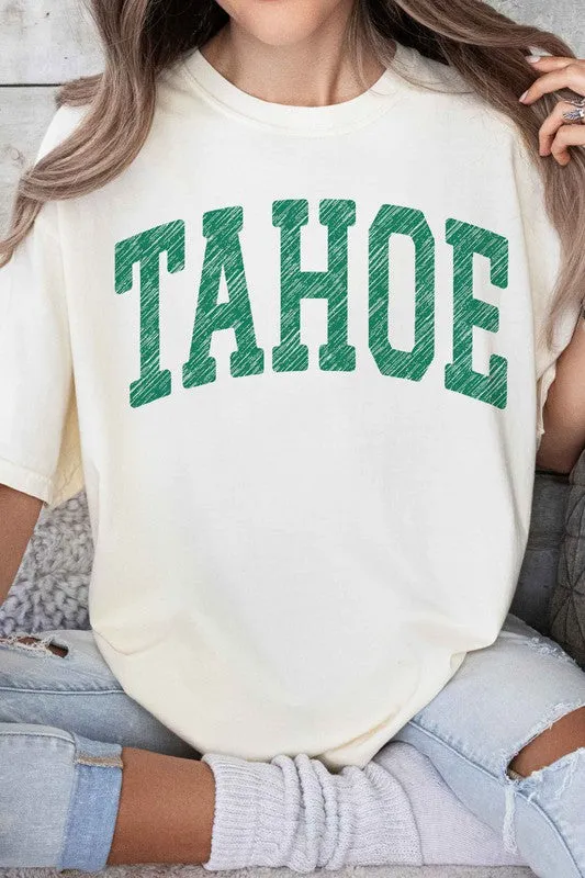 Tahoe California Nevada Oversized Graphic Tee