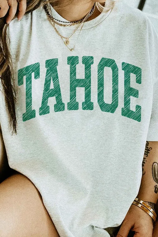 Tahoe California Nevada Oversized Graphic Tee