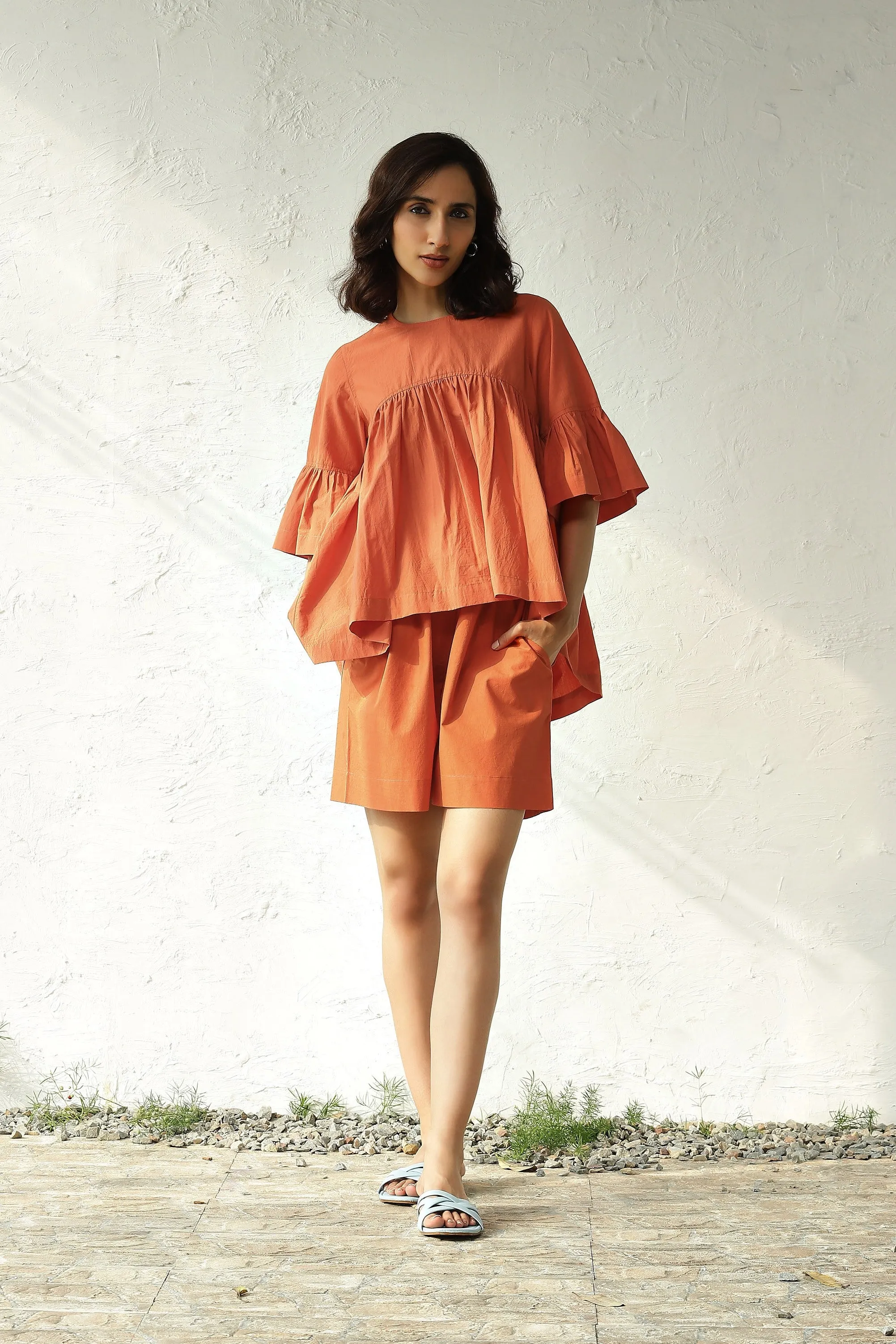 Tangerine Ease Poplin Duo