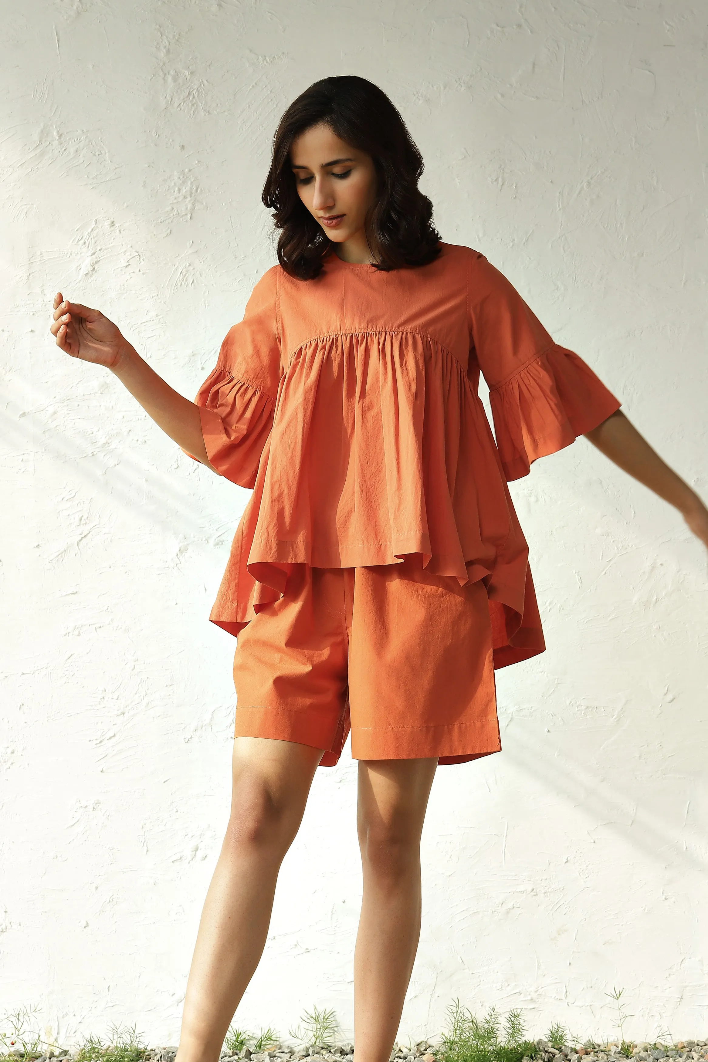 Tangerine Ease Poplin Duo
