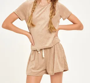Terry Crop & Shorts Set