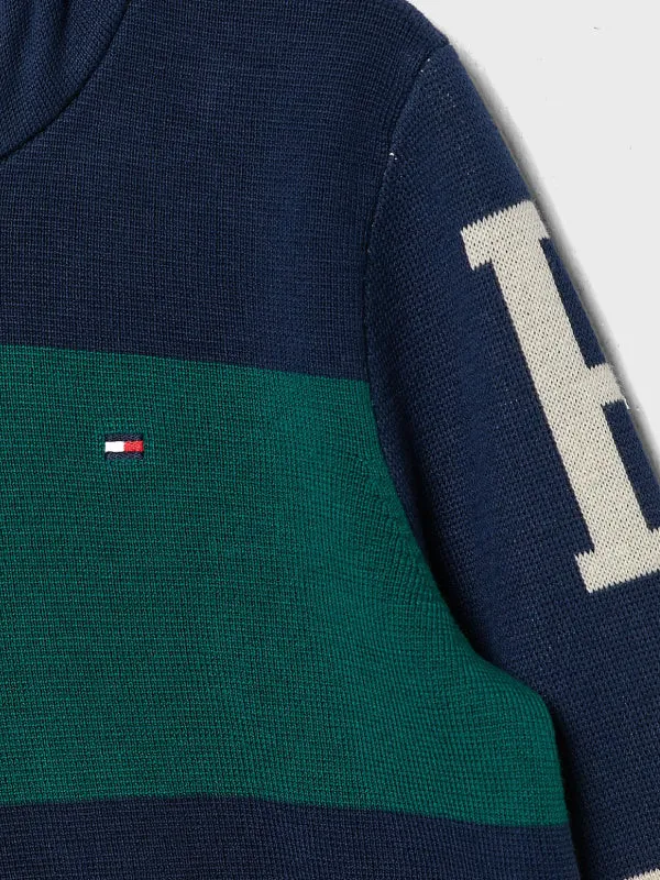 Th Warm Hooded Varsity Sweater