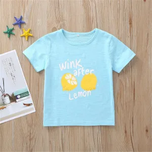 Unisex Wink After Lemon Short Sleeve Top Wholesale Toddler T Shirts