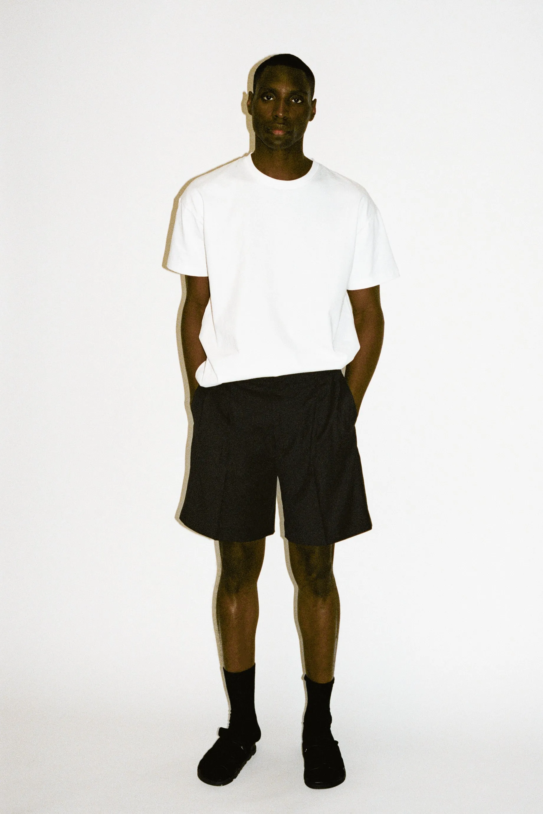 Villa Wide-Leg Tailored Shorts | Black