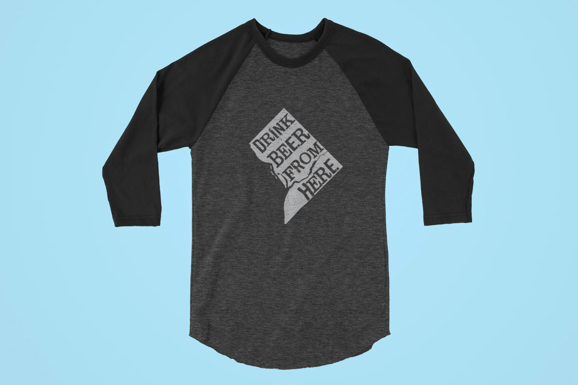 Washington D.C. Drink Beer From Here® - Craft Beer Baseball tee