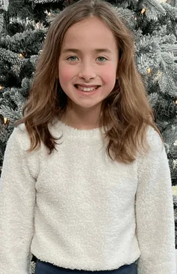 White Cozy Tween Sweater