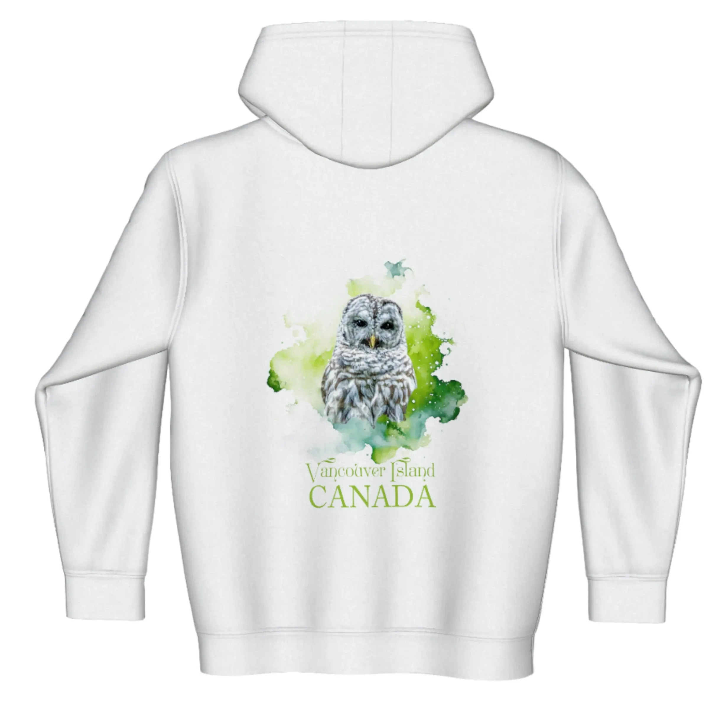 Wise Owl Vancouver Island Canada Premium Zipper Hoodie