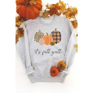 WKNDER Plus-size "It's Fall Y'all" Graphic Sweatshirt