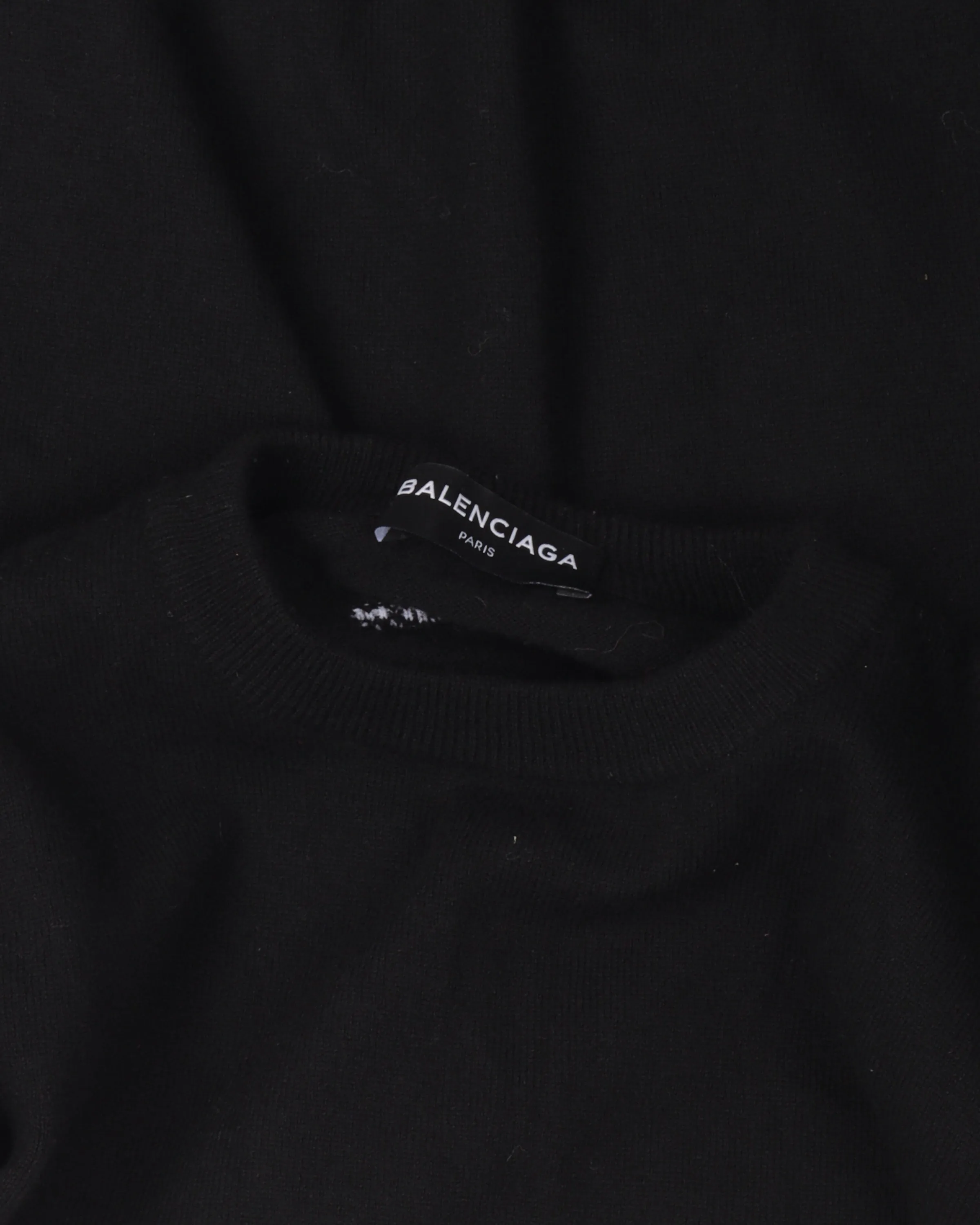 Wool Blend Knit Crewneck Sweater