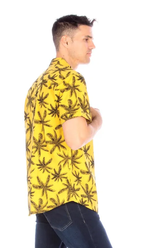 Yellow2 Men'S Printed Woven Shirt