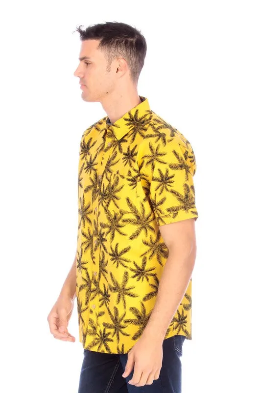 Yellow2 Men'S Printed Woven Shirt
